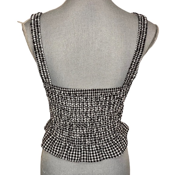 Sienna Sky Gingham Smocked Crop Top - Picture 3 of 4